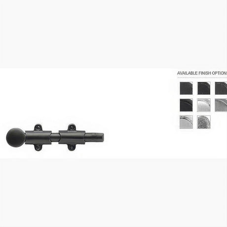 Emtek 8513US10B 18" Solid Brass Surface Bolt with Strikes and Screws Oil Rubbed Bronze
