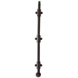 Emtek 8514US15A 24" Surface Bolt with 3 Strikes and Screws Pewter