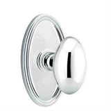 Emtek 8520EUS19 Knob Dummy Pair with Oval Rose for 1-1/4" to 2" Door - Reversible Flat Black