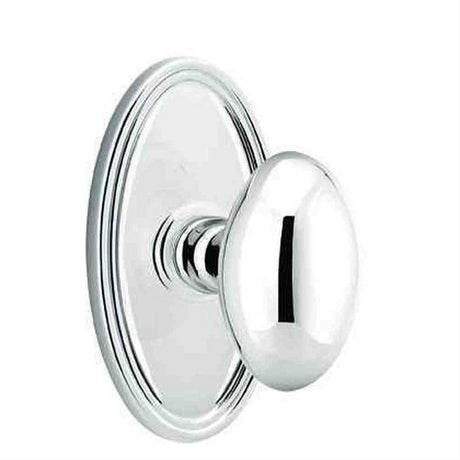 Emtek 8520EUS19 Knob Dummy Pair with Oval Rose for 1-1/4" to 2" Door - Reversible Flat Black