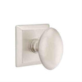 Emtek 8531EUS14 Knob Dummy Pair with Quincy Rose for 1-1/4" to 2" Door - Reversible Polished Nickel Lifetime
