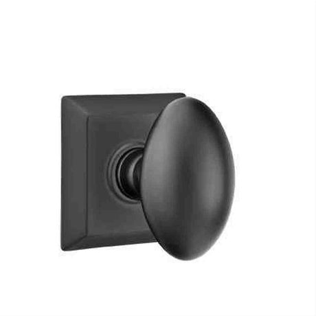Emtek 8531EUS15A Knob Dummy Pair with Quincy Rose for 1-1/4" to 2" Door - Reversible Pewter