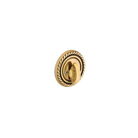Emtek 8564US7 Rope Style Designer Brass One-Sided Deadbolt French Antique