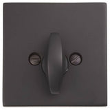 Emtek 8569US19 8569US Square Style Brass Modern One-Sided Deadbolt Flat Black
