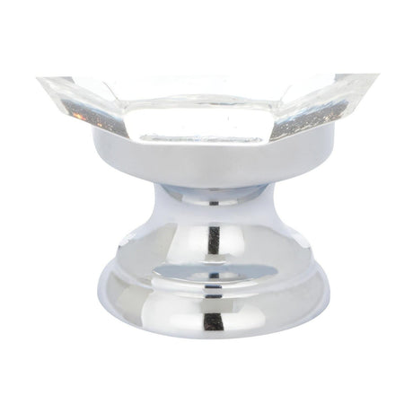 Emtek 86012US26 Diamond 1-1/4" Crystal Cabinet Knob with Solid Brass Stem Polished Chrome