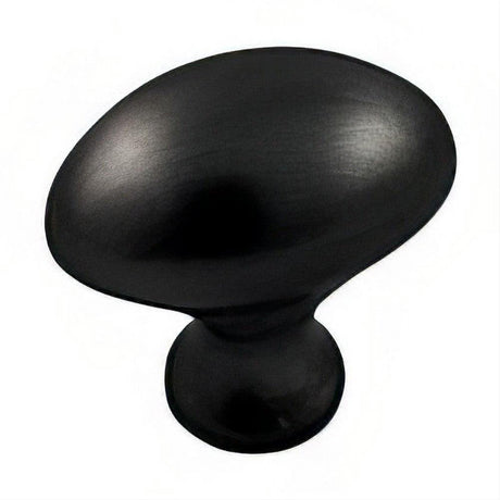 Emtek 86015US19 Egg Style 1" Solid Brass Cabinet Knob Flat Black