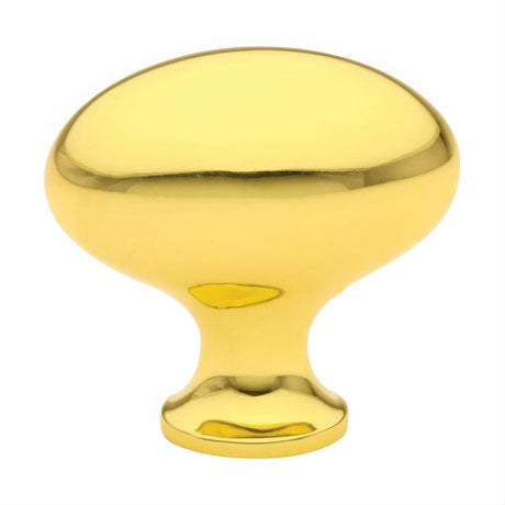 Emtek 86015US3 Egg Style 1" Solid Brass Cabinet Knob Polished Brass