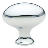 Emtek 86016US14 86016US Egg Style 1-1/4" Solid Brass Cabinet Knob Polished Nickel