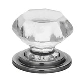 Emtek 86028US10B Old Town 1-3/4" Clear Crystal Wardrobe Knob with Solid Brass Rosette Oil Rubbed Bronze