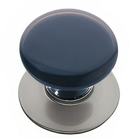 Emtek 86033US15A Ebony 1-3/4" Porcelain Wardrobe Knob with Solid Brass Rosette Pewter