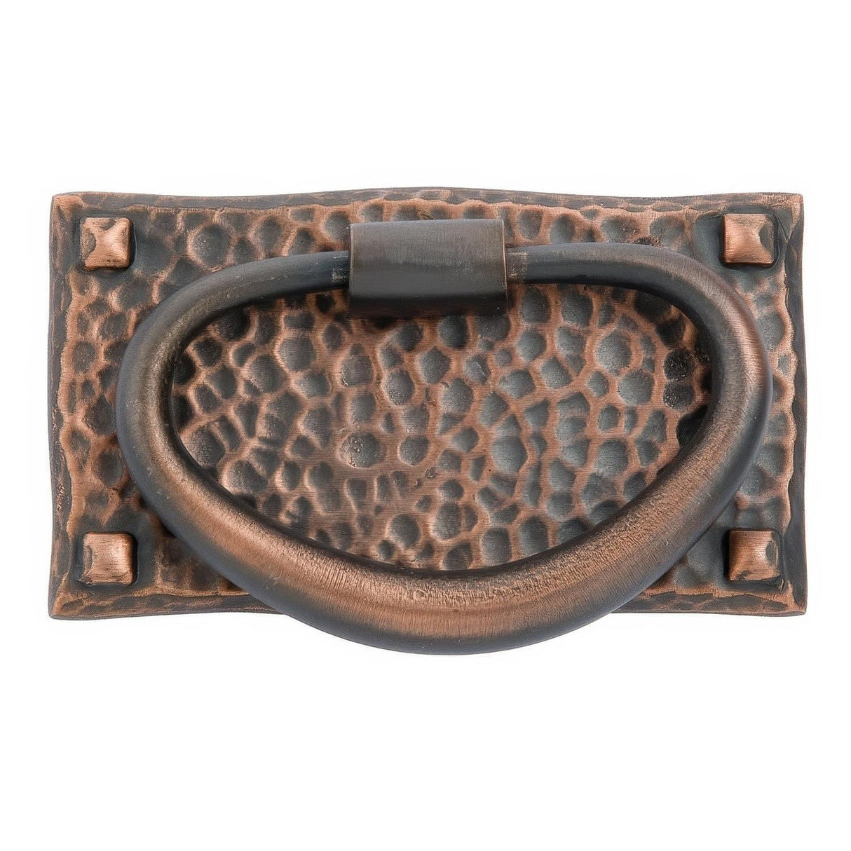 Emtek 86041US10B Hammered 3" Solid Brass Arts & Crafts Oval Drop Cabinet Pull Oil Rubbed Bronze