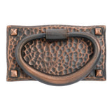 Emtek 86041US10B Hammered 3" Solid Brass Arts & Crafts Oval Drop Cabinet Pull Oil Rubbed Bronze