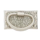 Emtek 86041US15 Hammered 3" Solid Brass Arts & Crafts Oval Drop Cabinet Pull Satin Nickel