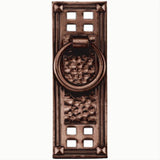 Emtek 86042US10B Hammered 3-1/2" Solid Brass Arts & Crafts Vertical Ring Cabinet Drop Pull Oil Rubbed Bronze