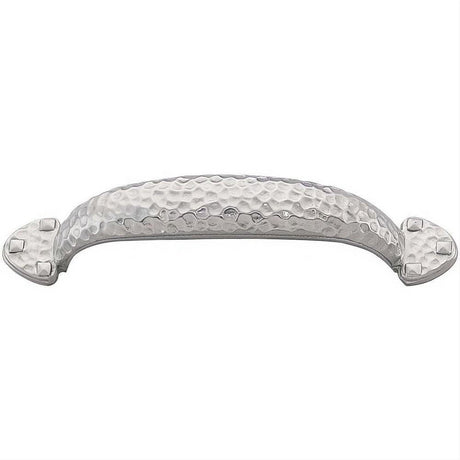 Emtek 86047US15 Hammered 3-1/2" Solid Brass Arts & Crafts Cabinet Pull Satin Nickel