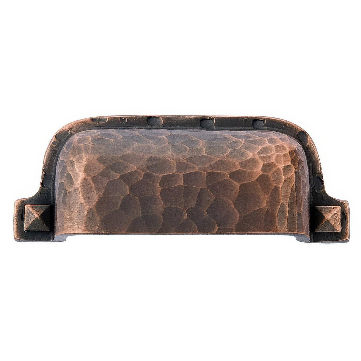 Emtek 86049US10B Hammered 3" Solid Brass Arts & Crafts Cabinet Bin Pull Oil Rubbed Bronze