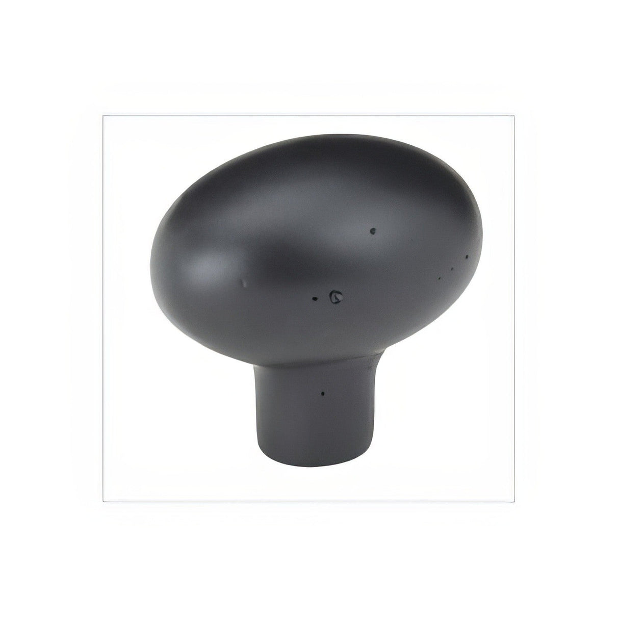 Emtek 86053FB Sandcast Bronze 1-1/4" Egg Cabinet Knob Flat Black