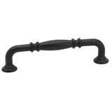 Emtek 86101FB Ribbed 3-1/2" Tuscany Bronze Cabinet Pull Flat Black
