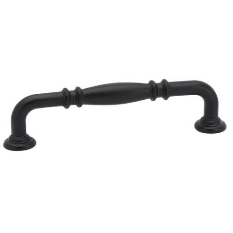Emtek 86101FB Ribbed 3-1/2" Tuscany Bronze Cabinet Pull Flat Black