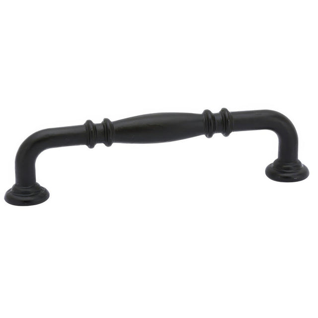 Emtek 86101FB Ribbed 3-1/2" Tuscany Bronze Cabinet Pull Flat Black