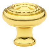 Emtek 86112US3 Rope 1" Solid Brass Cabinet Knob Polished Brass