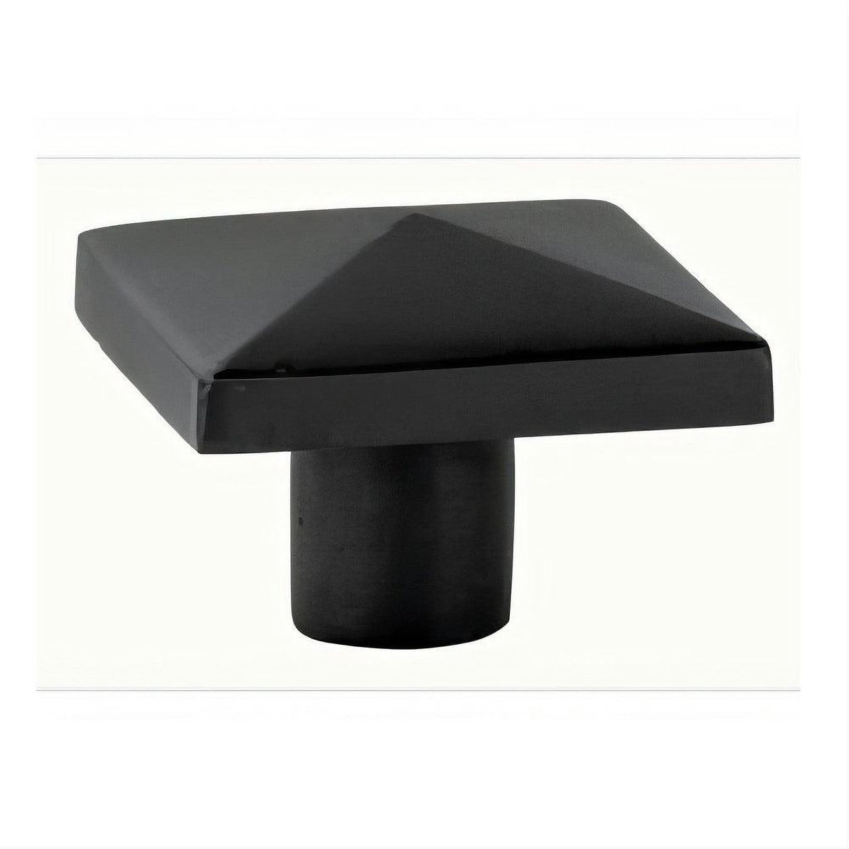 Emtek 86146FB Sandcast Bronze 1-5/8" Square Cabinet Knob Flat Black
