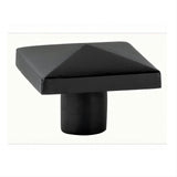 Emtek 86146FB Sandcast Bronze 1-5/8" Square Cabinet Knob Flat Black