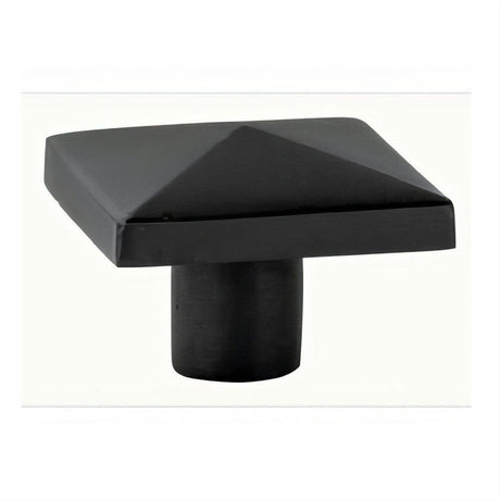 Emtek 86146FB Sandcast Bronze 1-5/8" Square Cabinet Knob Flat Black