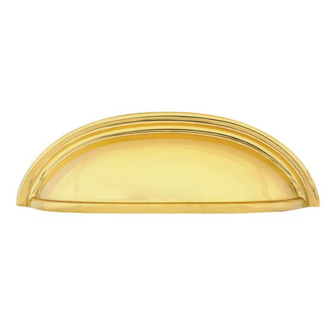 Emtek 86173US3 4" Solid Brass Cabinet Cup Pull Polished Brass