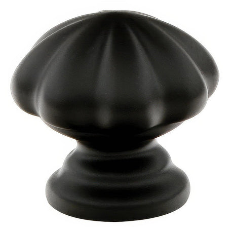 Emtek 86203US19 Melon 1-3/4" Solid Brass Cabinet Knob Flat Black