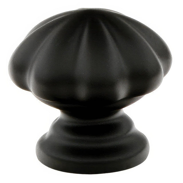 Emtek 86203US19 Melon 1-3/4" Solid Brass Cabinet Knob Flat Black