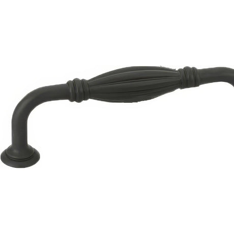 Emtek 86218FB Fluted 3" Tuscany Bronze Fixed Cabinet Pull Flat Black