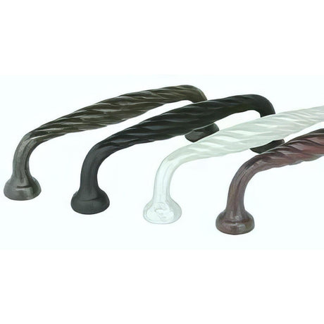 Emtek 86238FB Twist 6" Tuscany Bronze Fixed Cabinet Pull Flat Black
