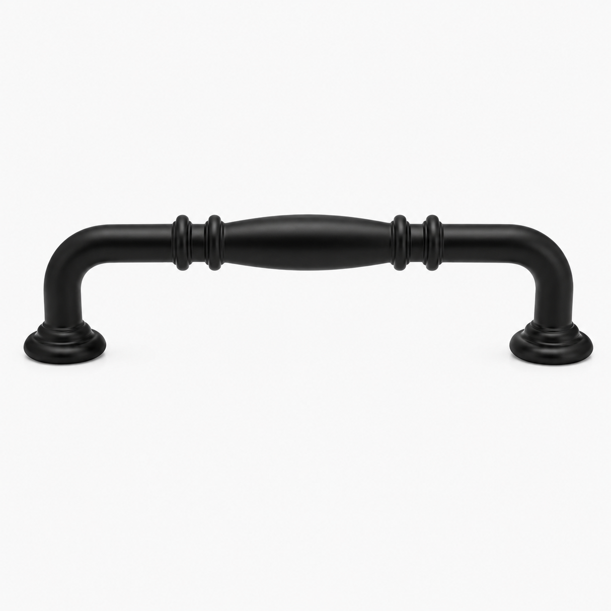 Emtek 86255FB Ribbed Cabinet Pull with 6" Center To Center Flat Black Bronze