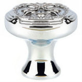 Emtek 86278US26 Ribbon & Reed 1.75" Solid Brass Cabinet Knob Polished Chrome