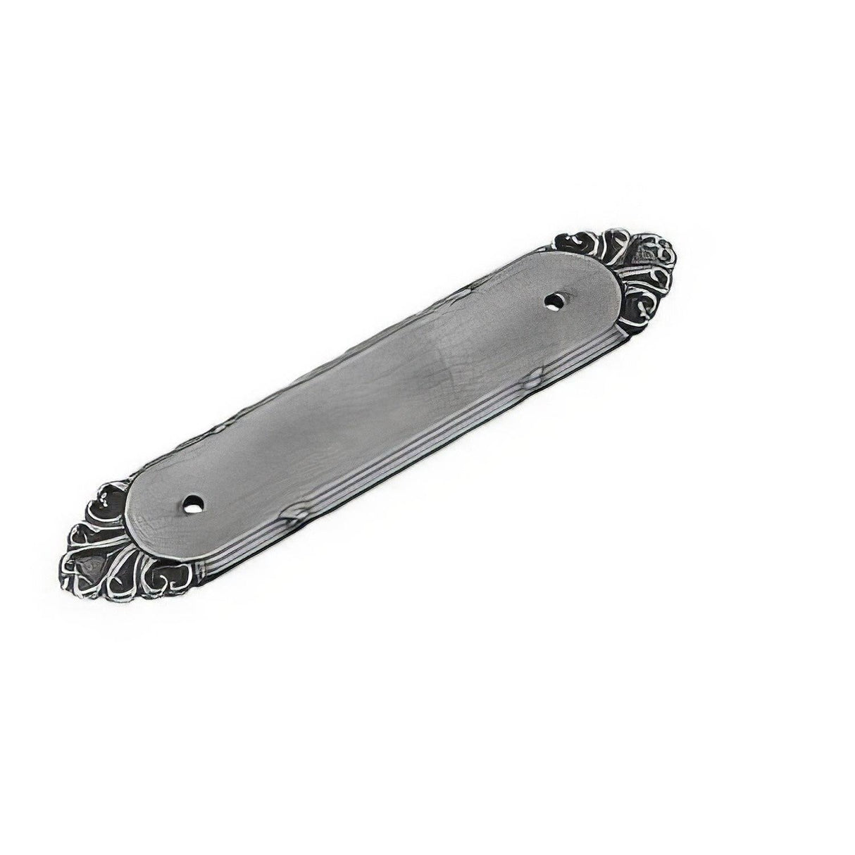 Emtek 86294US15 Ribbon & Reed 4" Cabinet Pull Back Plate Satin Nickel