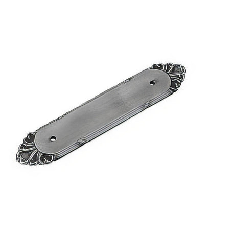 Emtek 86294US15 Ribbon & Reed 4" Cabinet Pull Back Plate Satin Nickel