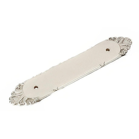 Emtek 86294US26 Ribbon & Reed 4" Cabinet Pull Back Plate Polished Chrome