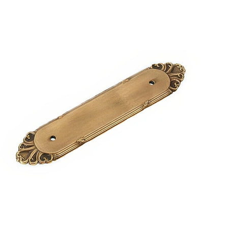 Emtek 86294US7 Ribbon & Reed 4" Cabinet Pull Back Plate French Antique