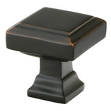 Emtek 86295US10B Geometric 1.25" Solid Brass Square Cabinet Knob Oil Rubbed Bronze