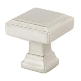 Emtek 86295US15 Geometric 1.25" Solid Brass Square Cabinet Knob Satin Nickel