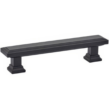 Emtek 86299US19 flat black rectangular cabinet pull