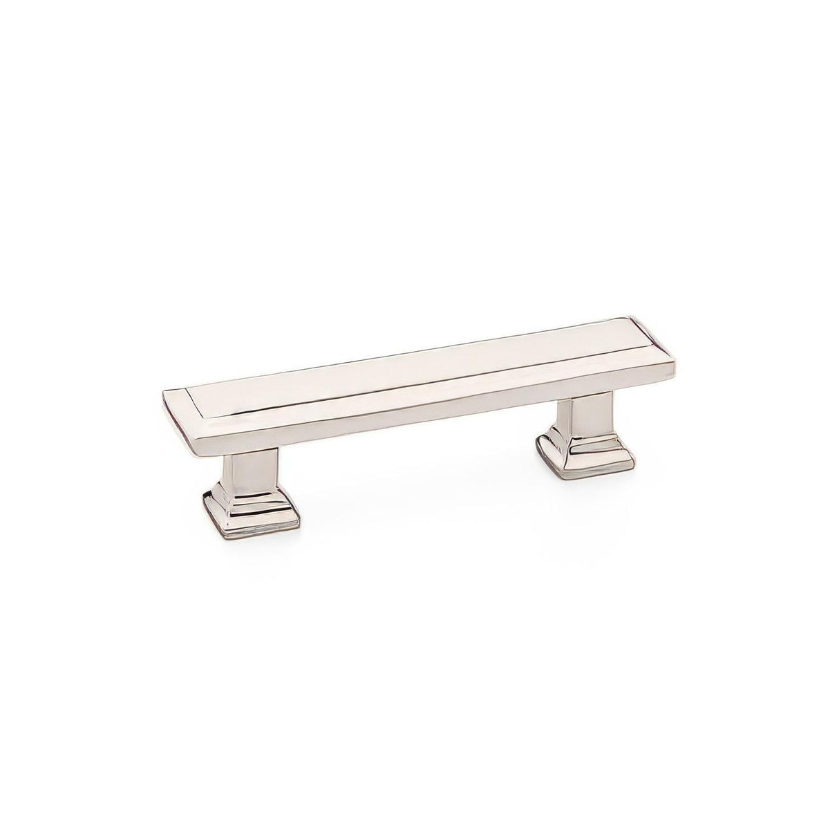 Emtek 86300US14 86300US Geometric 3.5" Solid Brass Rectangular Cabinet Pull Polished Nickel