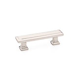 Emtek 86300US14 86300US Geometric 3.5" Solid Brass Rectangular Cabinet Pull Polished Nickel