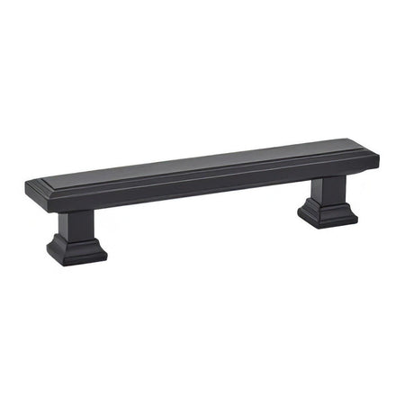 Emtek 86300US19 86300US Geometric 3.5" Solid Brass Rectangular Cabinet Pull Flat Black
