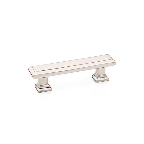 Emtek 86301US14 Geometric 4" Solid Brass Rectangular Cabinet Pull Polished Nickel