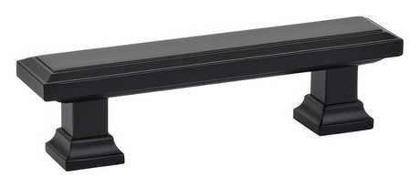 Emtek 86303US19 flat black rectangular cabinet pull