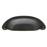 Emtek 86326FB Sandcast Bronze 3" Cabinet Bin Pull Flat Black