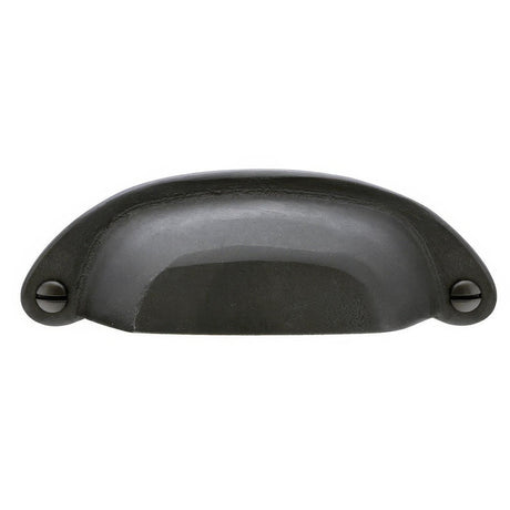 Emtek 86326FB Sandcast Bronze 3" Cabinet Bin Pull Flat Black