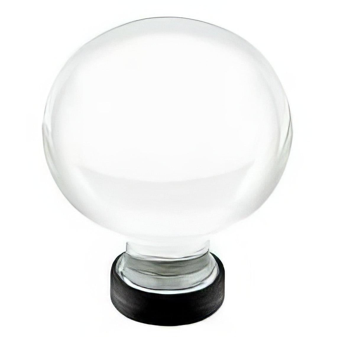 Emtek 86394US19 86394US Bristol 1" Crystal Cabinet Knob Flat Black